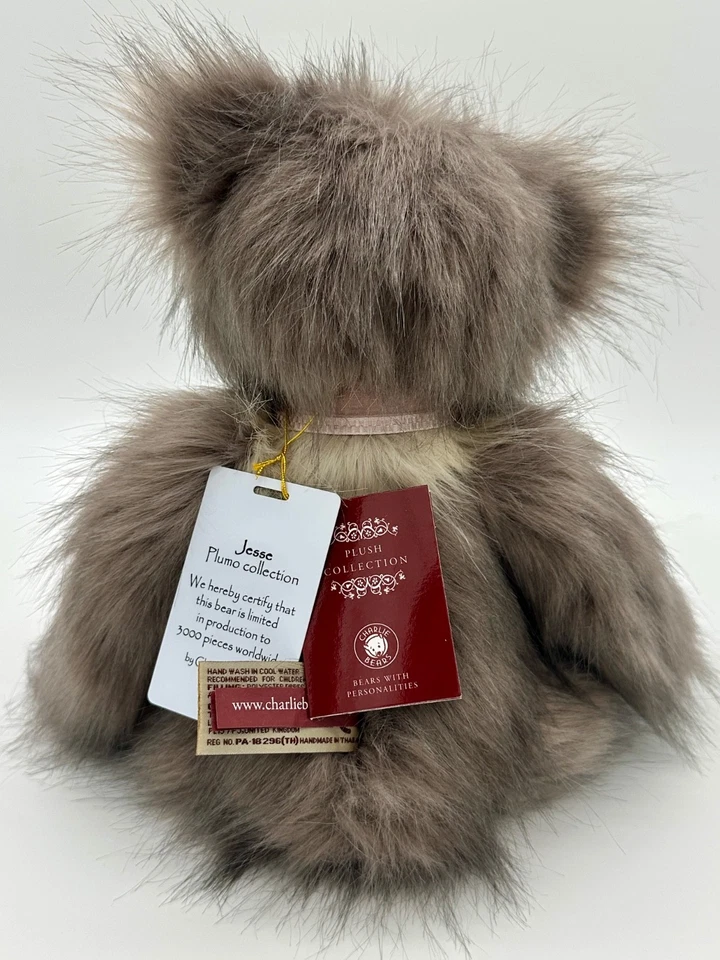 Raro Charlie Bears Jesse Plumo CB181886 2018 Colección, 15"/38 cm Foto 3 de 4