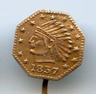 Photo of a 1857 California Fractional Gold from an eBay listing that sold on Jul 16, 2026
