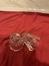 Home Interiors Set Of 2  Clear Starlite Votive Cups / Candle Holders / Globes