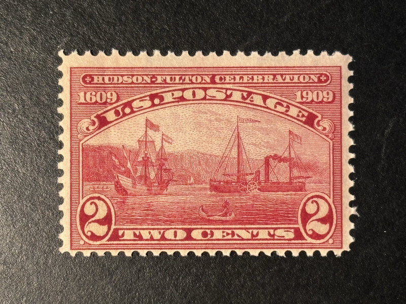  US STAMP SCOTT #372 1909 MINT NO HINGE OG  HUDSON - FULTON c SEE IMAGES!!