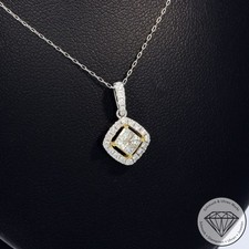 Wert 1570 € Brillant Diamant Anhänger mit Kette in 900 Platin