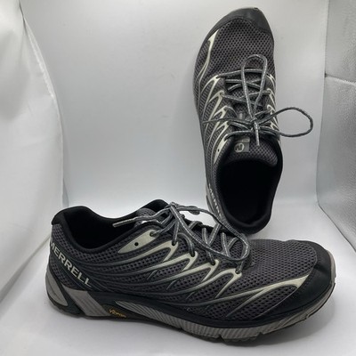 Merrell Bare Access 4 Running Shoes Men's Size 10 Black/Dark Grey Vibram Active
