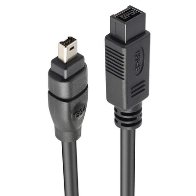 SplendoRoute FireWire Cable 9 Pin to 4 Pin Male to Male iLink DV Cable IEEE 1...