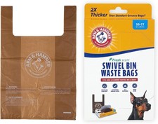 Heavy Duty Pet Waste Bags for Swivel Bin  Rake Dog Pooper Scooper 20 Count