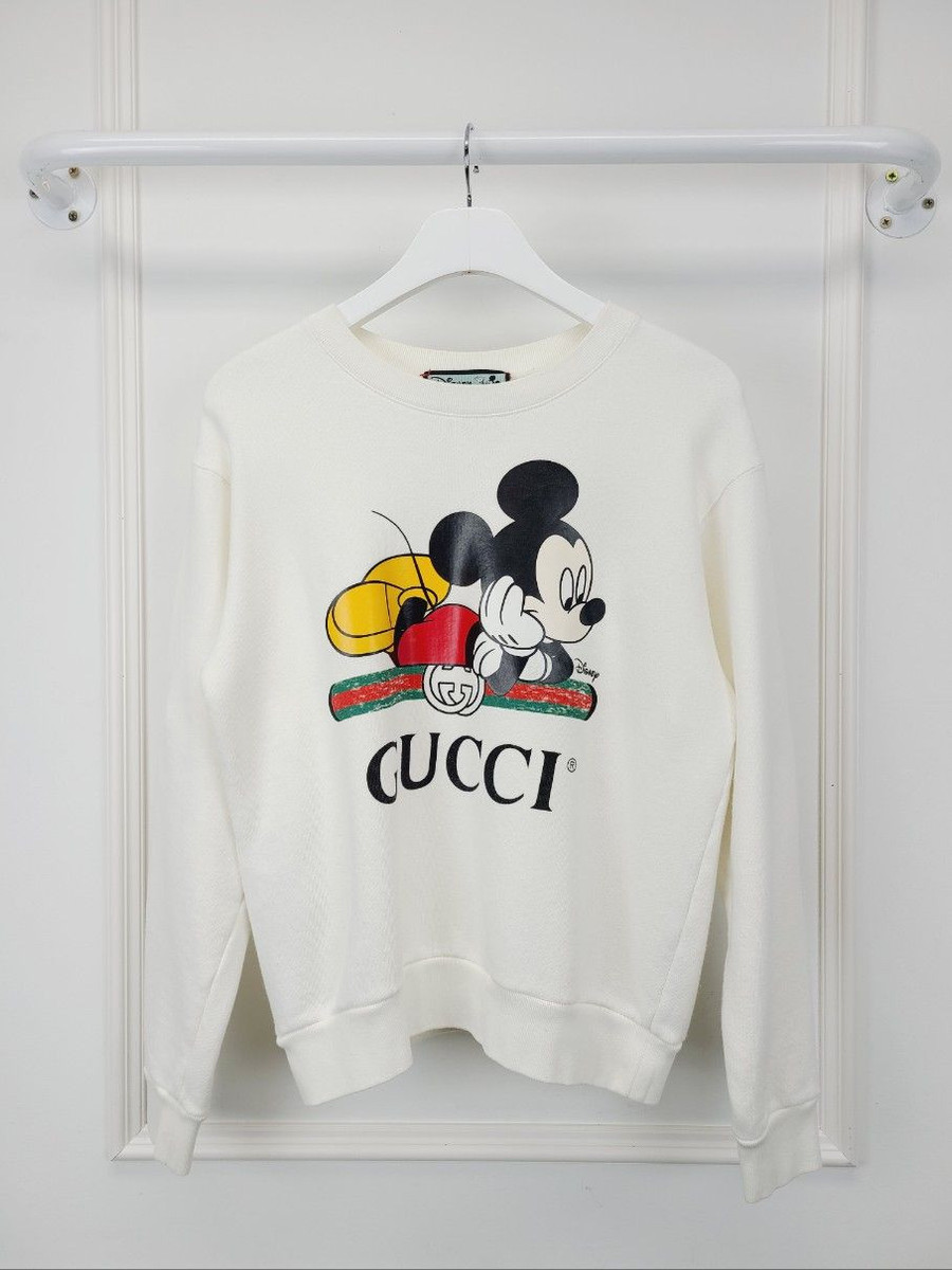 Gucci Disney Ivory Mickey Mouse Printed Sweatshirt 12345 Gucci Disney Ivory Mickey Mouse Printed Sweatshirt 12345