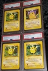 4 Total- 1999 Pokemon Base Set/Jungle Pikachu 58 - 60 - PSA 7/7/6/5 Unlimited