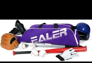Ealer Baseball Bat Tote Purple/white T-ball, Softball Equipment Bag 36Lx7wx9h