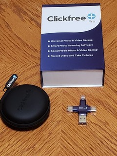 Clickfree Pro Photo and Video Backup Device with Travel Case
