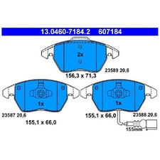 Satz Bremsbeläge Bremsklötze vorne für Skoda Superb 2 3T4 3T5 Yeti 5L | 24533