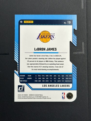 2024-25 Panini Donruss LeBron James Die-Cut /25 #19 Lakers#Z - Picture 2 of 2