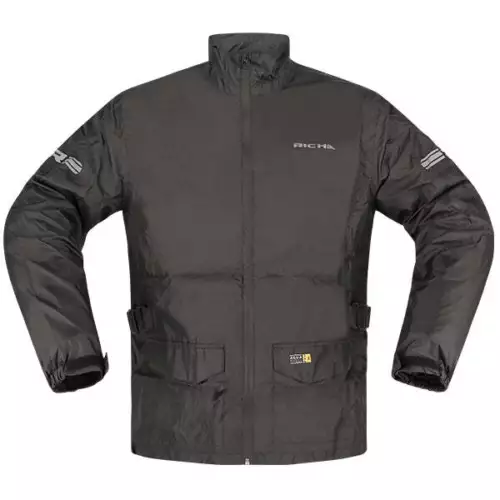 Richa Monsoon wasserdichte Motorrad Motorrad Über Regenjacke - schwarz