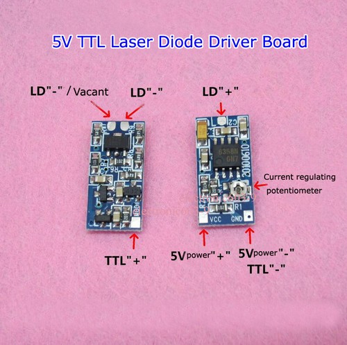 635nm 650nm 808nm 980nm TTL Laser Diode Driver Board 5V Supply Supply 50-300mA - Picture 4 of 4