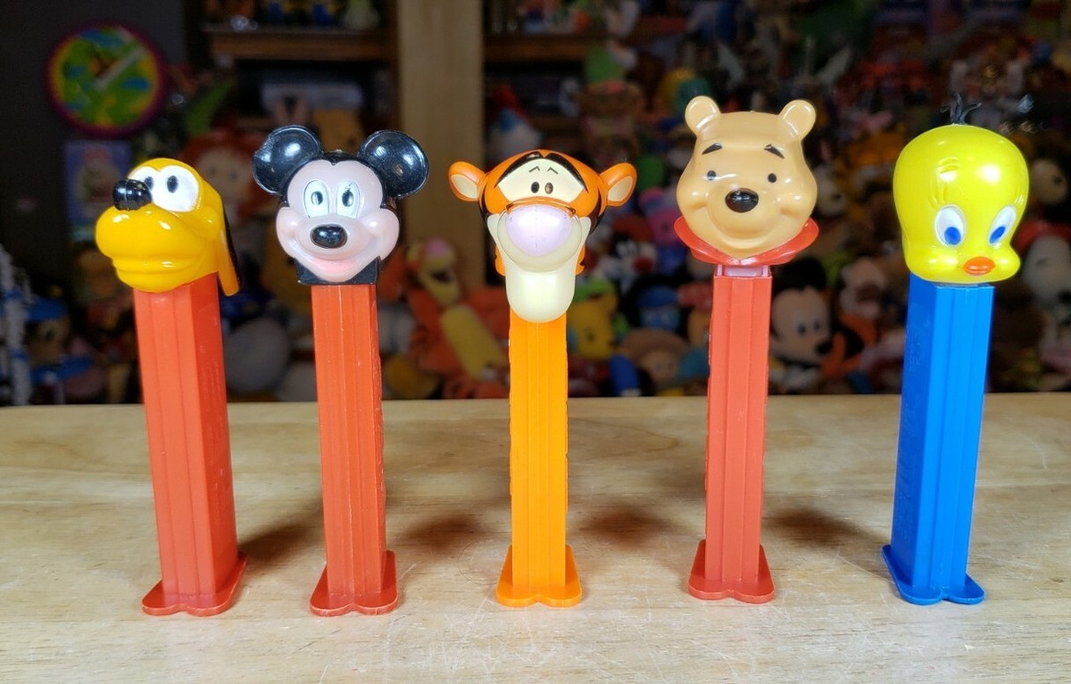 【当時物】1980s Ross Perez大判両面印刷（50×70cm） Vintage 80s Pez Candy Holder Dispensers Lot of 5 Mickey Mouse