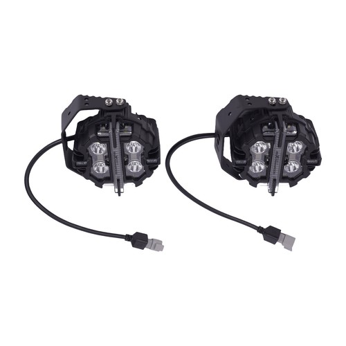Round LED Driving Light Pods 5 Inch Spot Side Shooter RGB DRL Off Road Lights - Foto 12 di 12