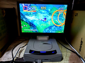 Sega Saturn HST-0001 Grey Console Power Memory Nights Japan Box Manual