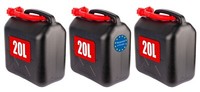 3X Benzinkanister Kraftstoffkanister Reservekanister 20L Flexibler AusgießEr