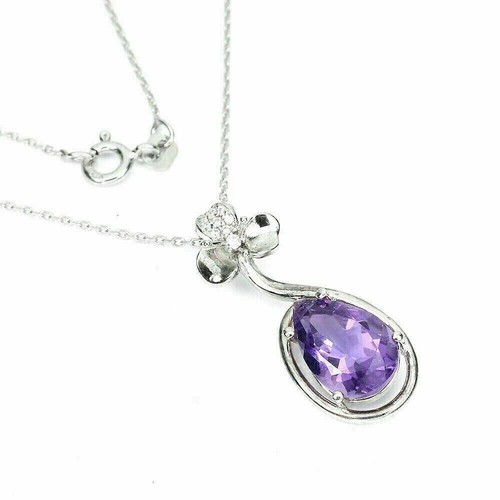 Silver Earrings Pendant Amethyst Genuine Natural Mined Gems Solid Sterling - Picture 16 of 24