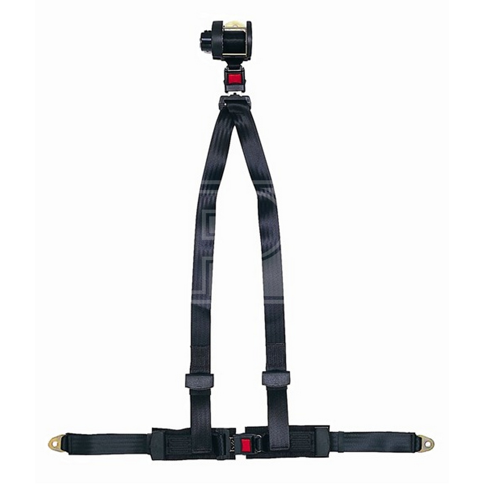 3 Point Retracting Harness - Black - 2 Inch Straps - SECURON 700/BLACK