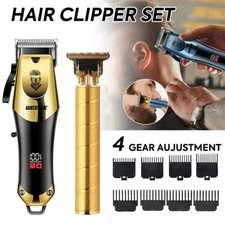Professional Hair Clippers Cordless Trimmer Beard Cutting Machine Barber Set