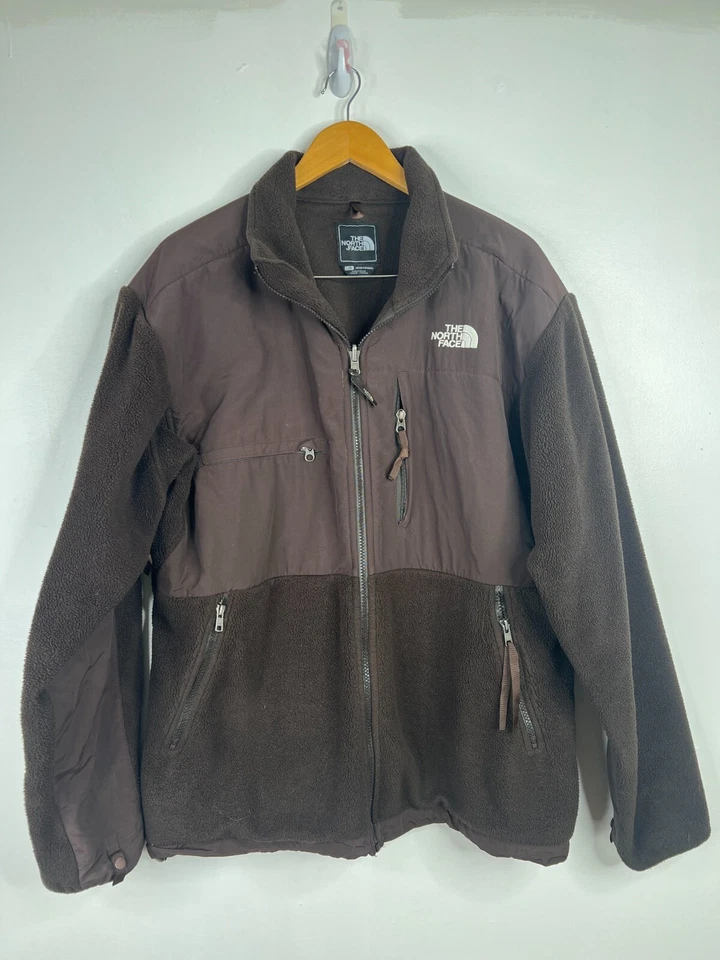 The North Face Fleece Glacier Jacket Mens Sz L Black Brown Full Zip - Image 3 of 4