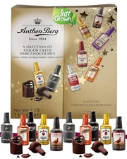 Anthon Berg Dark Chocolate Liqueur Liquor filled Bottles 64 ct 2 lb