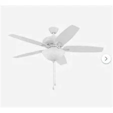 Harbor Breeze Coastal Creek II 52-in White Indoor Downrod or Flush Mount Ceiling