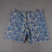 Tommy Bahama Board Shorts Men XXL Blue Geometric Lined Pockets Relax Swim Trunks