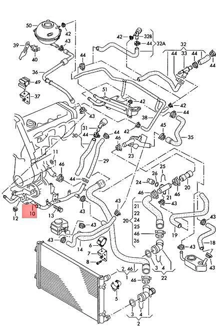Genuine VW Beetle Bettle Coolant Pipe 038121065AP - Изображение 2 из 2