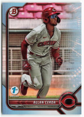 2022 Allan Cerda Bowman Draft 1st Edition Rookie Sky Blue