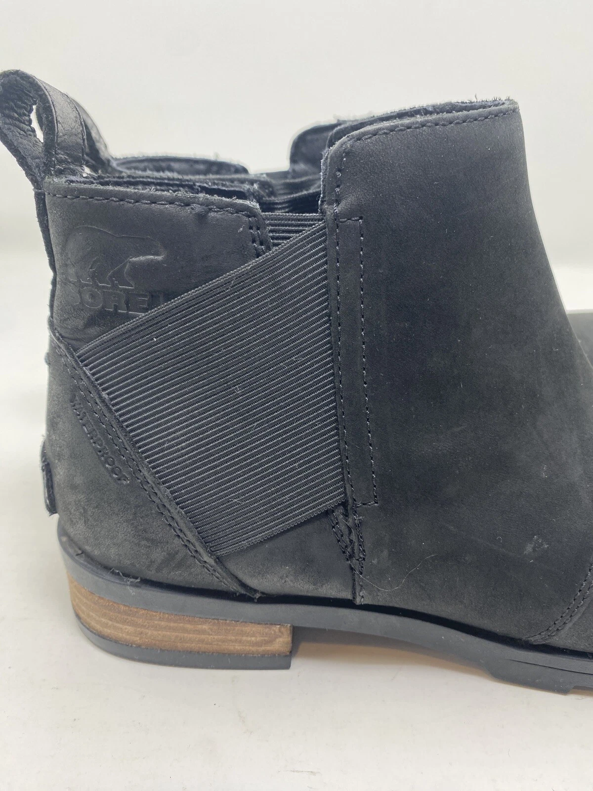 sorel emelie chelsea waterproof leather boots
