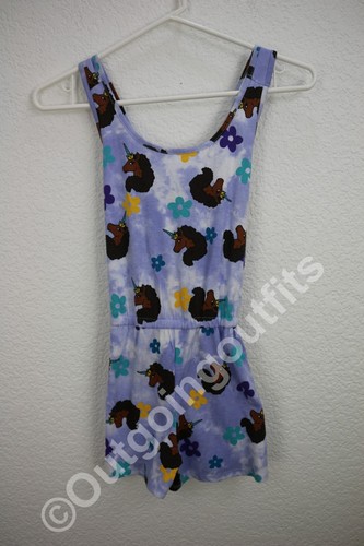 NEW Afro Unicorn Girl's Jumpsuit Size 8 M