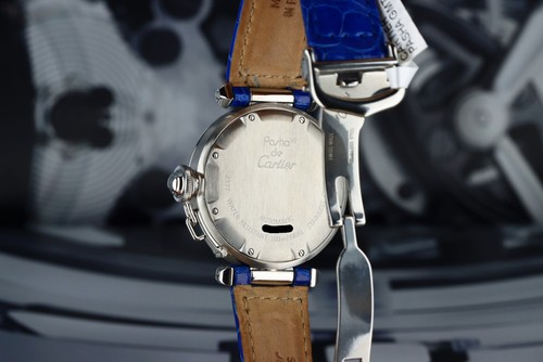 Cartier Pasha C GMT 35mm, Silver "Globe" Dial - Stainless Steel, W31029M7 - Picture 8 of 8