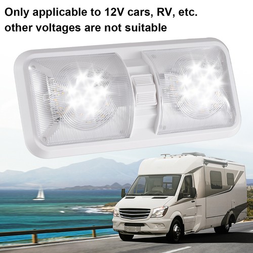 1-10 PCS 12V LED RV Ceiling Double Dome Light Interior for Trailer Camper Boat - Picture 4 of 20