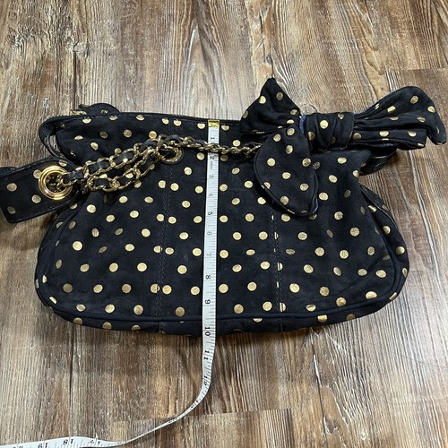 Vintage Y2k Juicy Couture Sheep Leather Purse. Polka Dots and Gold Chain. - Bild 5 von 12