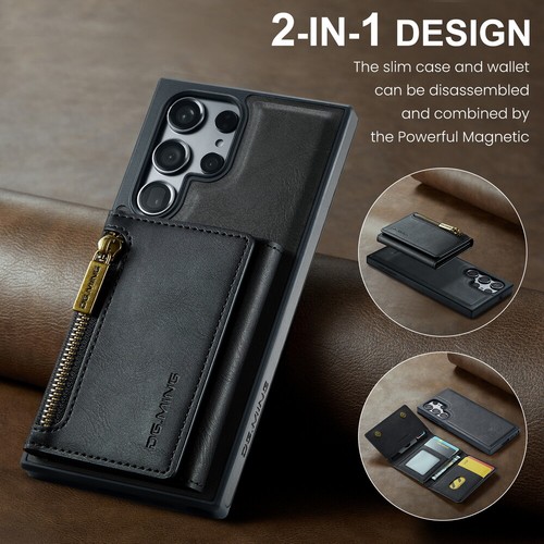 Detachable Leather Wallet Card Slot Case Cover For Samsung S24 S23 S22 S21 Ultra - Picture 3 of 114