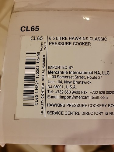 Classic CL65 6.5-Liter New Improved Aluminum Pressure Cooker, Small, Silver - Picture 8 of 9