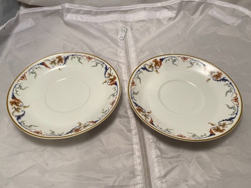Haviland Co Limoges France 6 1/2 Inch Lot of Two Soup Boullion Saucers Plates - Picture 5 of 10