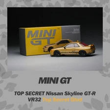 MINI GT 1:64 Top Secret Nissan Skyline GT-R VR32 Gold Japan Exclusive