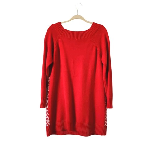 Vestido Suéter Feo Llama Navidad Pullover Holiday Time Rojo Para Mujer Talla Grande - Imagen 2 de 13