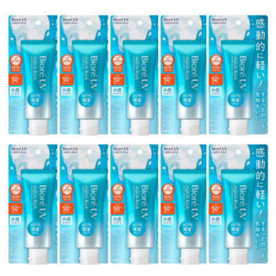 KAO Biore UV Aqua Rich Watery Essence Sunscreen SPF50+/PA++++ 70g, Pack of 10