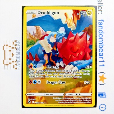 Druddigon FULL ART TRAINER GALLERY CHR TG09/TG30 Silver Tempest 2022 Pokemon TCG