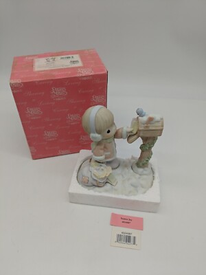 Precious Moments Figurine Scatter Joy Christmas Mail a Letter  4024087