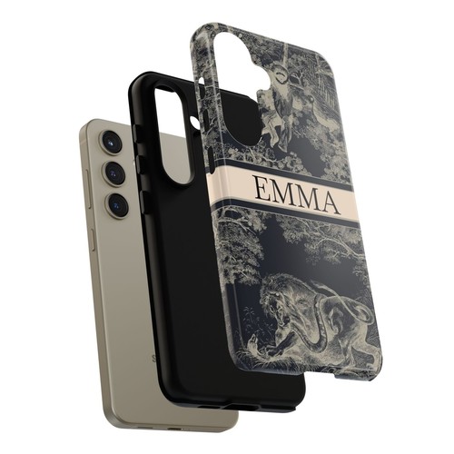 Custom Name Tough Phone Case with Lion & Monkey Design, Personalized Phone Cover - 第 185/263 張圖片