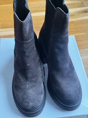 5th Avenue Damen Leder Chelsea Stiefelette, Damen Schuhe - Grau - Größe 39
