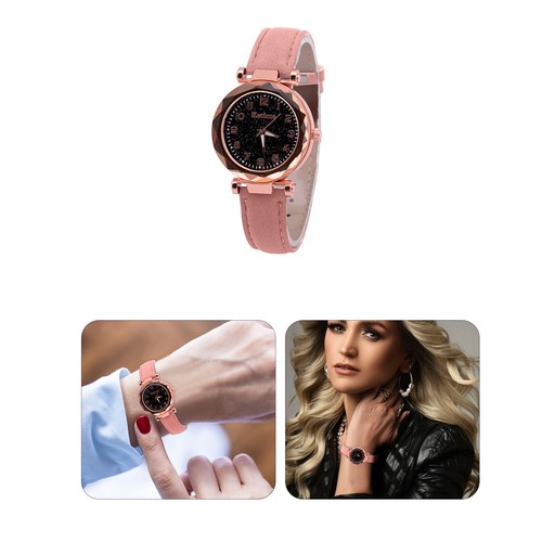 Quartz Watch Ladies Watch Digital Starry Sky Luminous Belt Watch Women's Watch - Picture 18 of 54