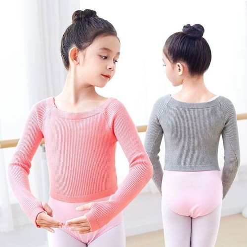 Ballet Top Girls Ballet Sweater Kids Dance Knitwear Sweater Warm Thermal Dance - Picture 5 of 47