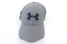 UNDER ARMOUR UA 1230503 GRAY MEDIUM LARGE BLITZING BASEBALL CAP HAT MENS NWT NEW