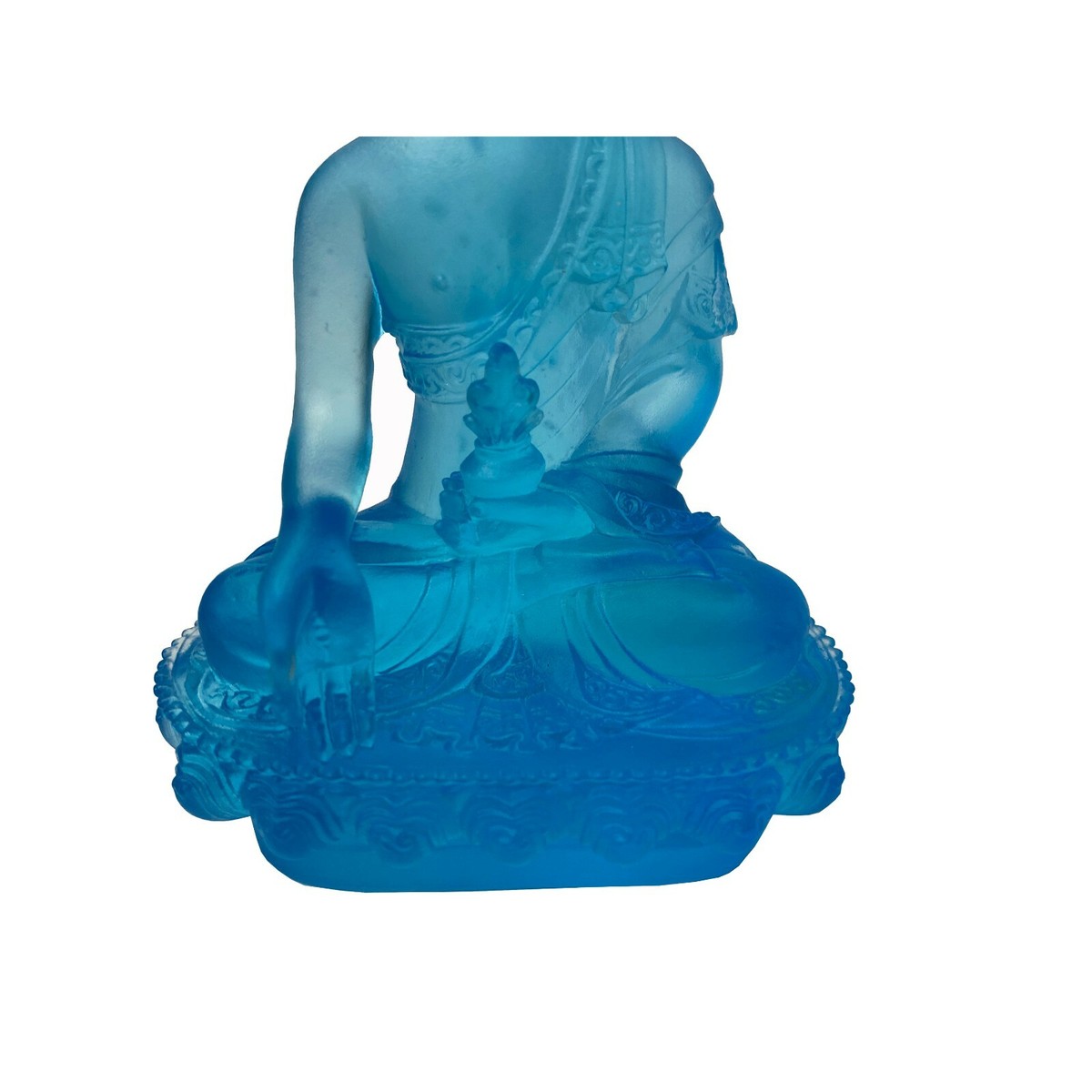 Crystal Glass Pate-de-Verre Blue Gautama Amitabha Shakyamuni Statue ws2101S Crystal Glass Pate-de-Verre Blue Gautama Amitabha Shakyamuni Statue ws2101S