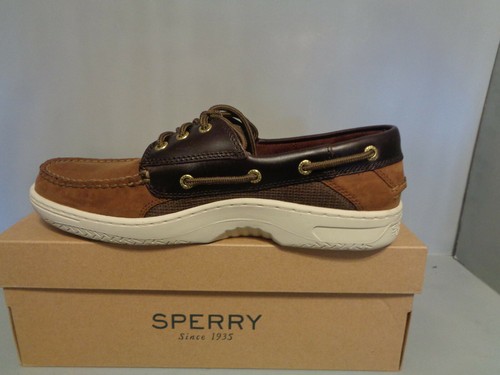 Size 8 Men's Sperry Billfish 3-Eye Leather Boat Shoes Brown NIB! STS20865 - Picture 3 of 5