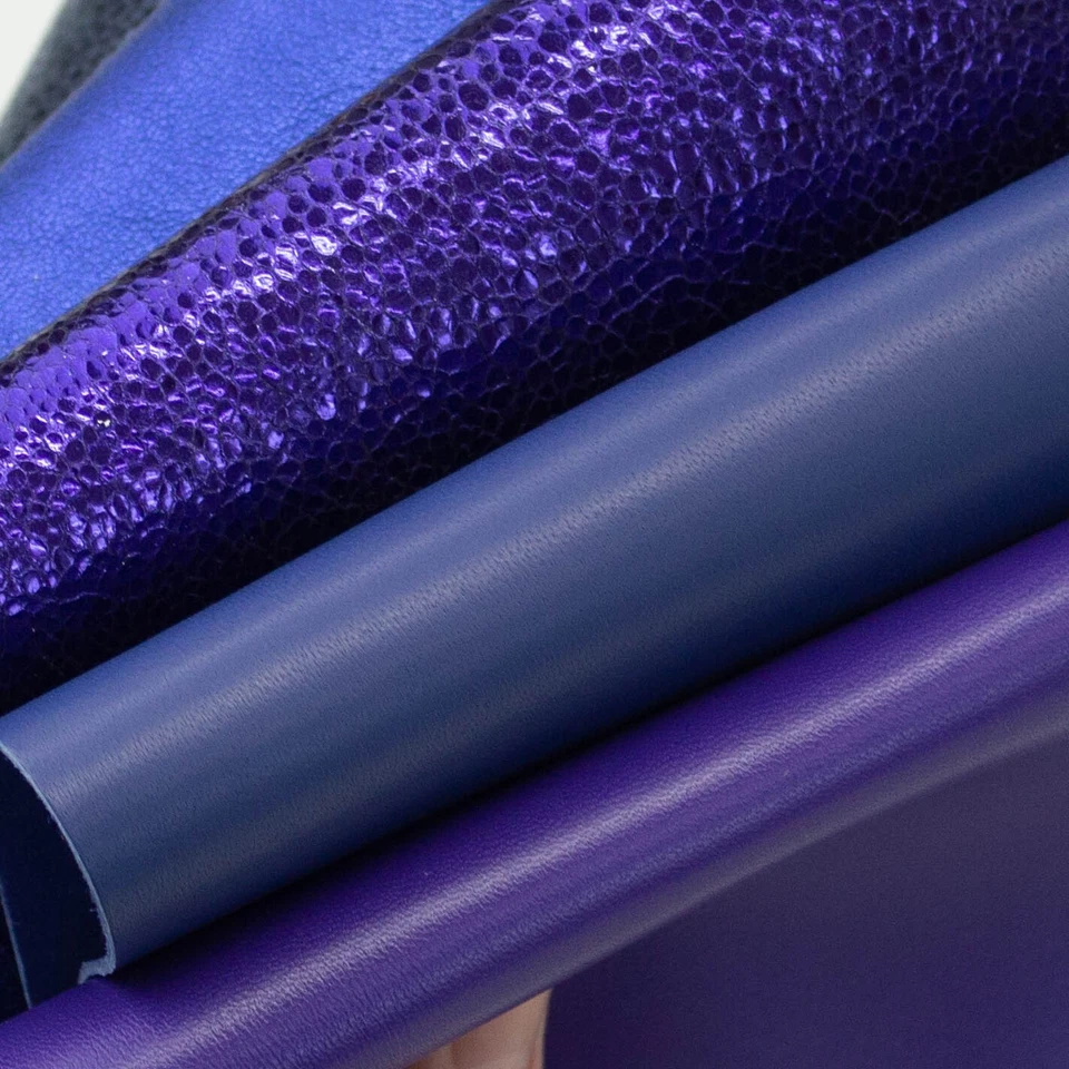 5 piezas restos de cuero chatarra de cuero italiano precortado Foto 2 de 4